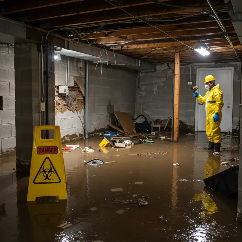 Flooded Basement Electrical Hazard in Rio Bravo, TX Property